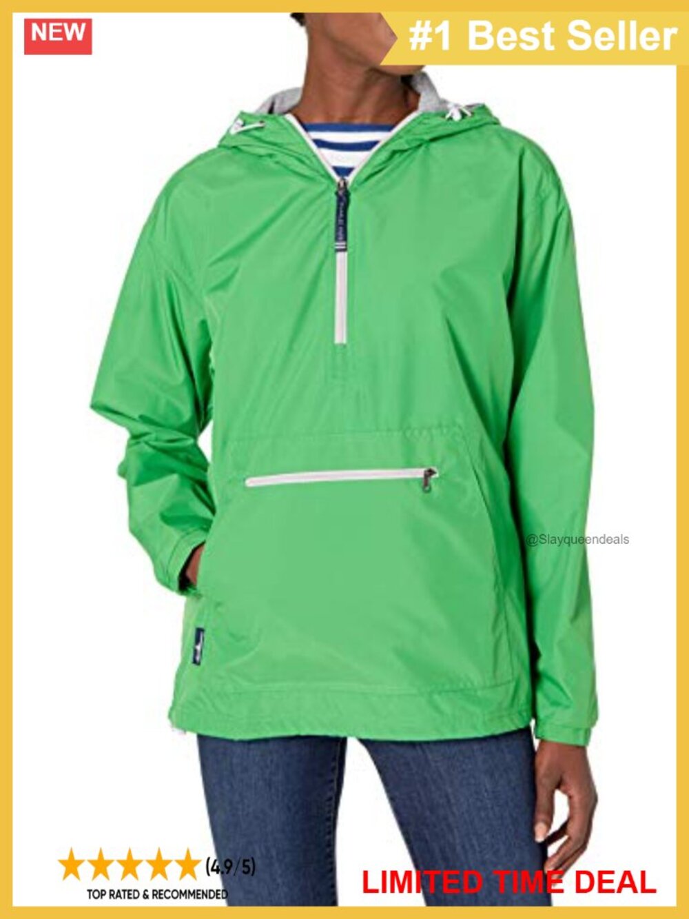 Charles River Women's Chatham Anorak Jacket Wind Water Resistant Hooded